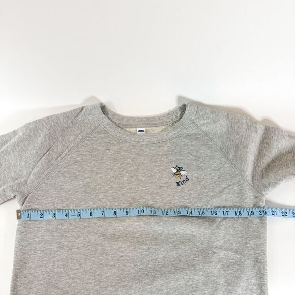 Old Navy Women's Gray "Kind" Bee Embroidered Sweatshirt - Size Small - Picture 6 of 6